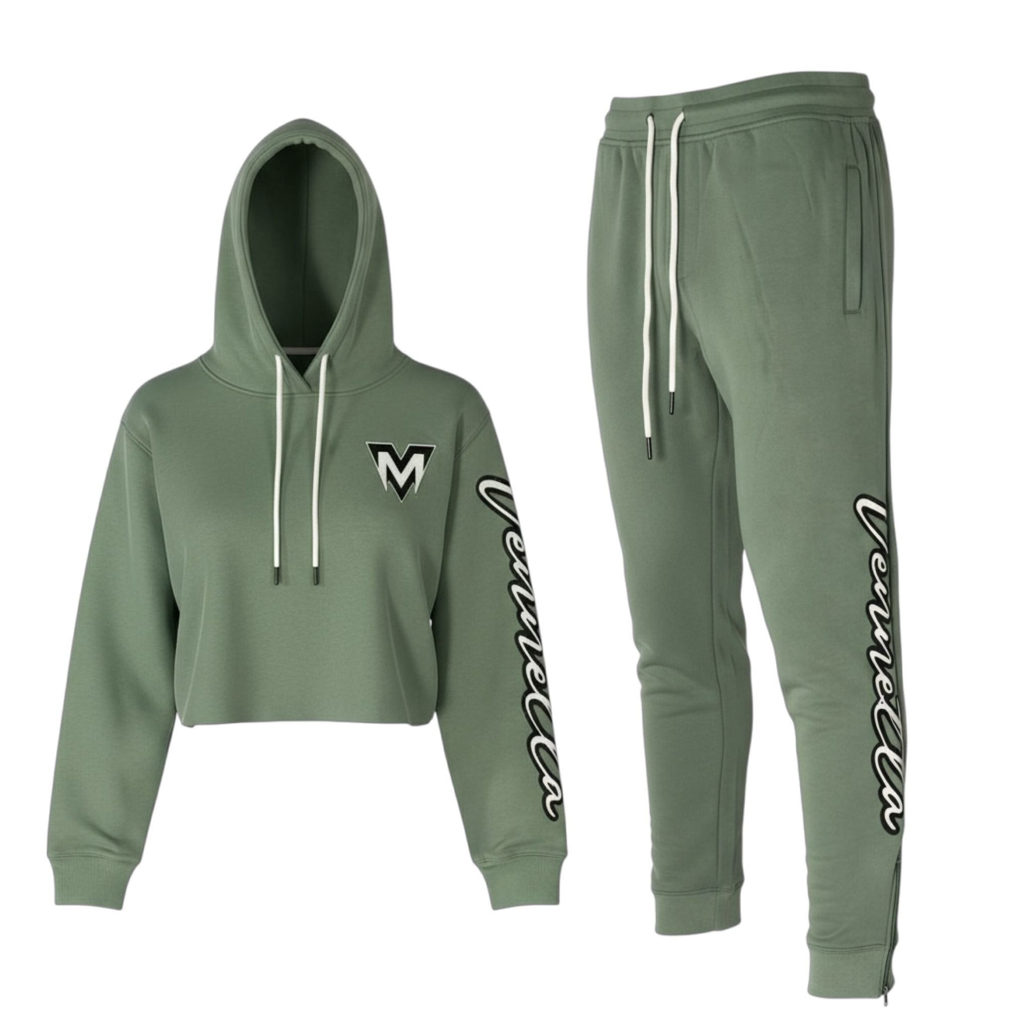 Women's Sage Cropped Sweatsuit