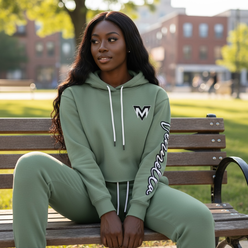 Women's Sage Cropped Sweatsuit
