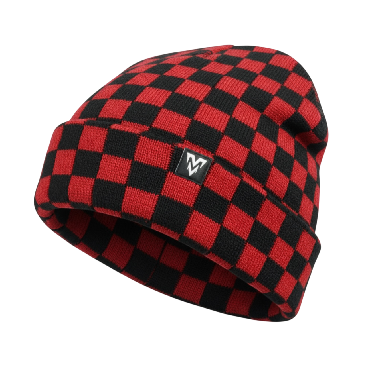 Checkered Knit Beanie